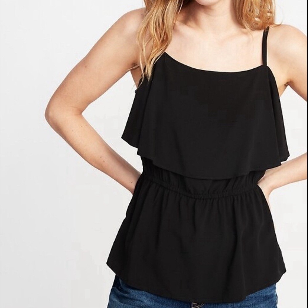 Old Navy NWT Black Women's Ruffle Tank Top
